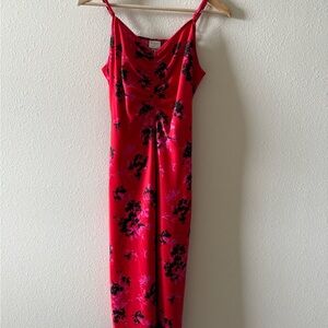 A New Day Red and Black Floral Chemise